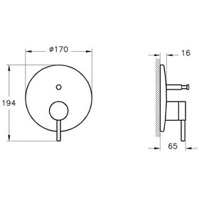 Resim Vitra Origin Ankastre Banyo Bataryası Fırçalı Nikel A4262034 