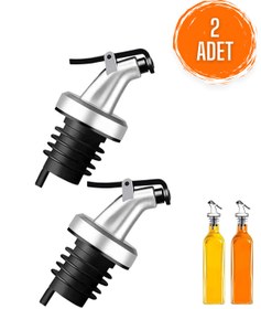 Resim Fresh Moon Yağdanlık Ucu 2'li Akıtmaz Kapaklı Şişe Ucu Tıpa Silikon Yağ Dökme Aparatı Ağızlık Mutfak Aksesuar 