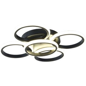 Resim Tt304-4+1-Sy Yuvarlak Tt Aydınlatma Mat Siyah Plofonyer 5 Li Led 