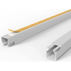 Resim 3'lü 2 Metre Kablo Kanalı Seti 12x12mm PVC Yapışkanlı Kolay Montajlı Kablo Düzenleyici 