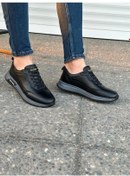 Resim Luis Figo Hakiki Deri Rahat Ortopedik Erkek Günlük Kışlık Sneaker Ayakkabı 40-44 Siyah 