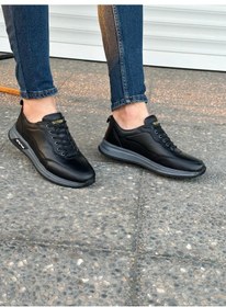 Resim Luis Figo Hakiki Deri Rahat Ortopedik Erkek Günlük Kışlık Sneaker Ayakkabı 40-44 Siyah 