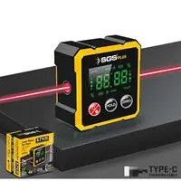 Resim SGS 5431 Lazer Dijital Açı Ölçer Mıknatıslı 