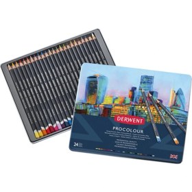 Resim Derwent Procolour 24'Lü Teneke Kutu 