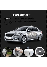 Resim Peugeot 301 Oto Araç Kapı Koruma Fitili 5metre Parlak Siyah Renk 