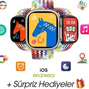 Resim WEARFİT HW9 ULTRA MİNİ 2 Akıllı Kol Saati Smart Watch Model:2.05inç 45mm MİNİLED Ekran (GRİ) 