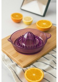 Resim Akrilik Mürdüm Narenciye Limon & Portakal Sıkacağı Pratik Portakal Sıkacağı 