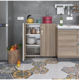 Resim Kenzlife mutfak dolabı çilem 088*070*032 crd kilitli tekerlekli banyo evrak ofis kitaplık ayakkabılık kiler 