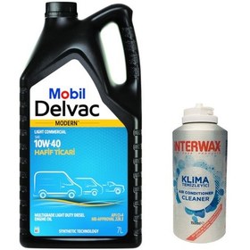 Resim Mobil Delvac Modern Light Commercial 10W-40 Dizel Motor Yağı 7 L + İnterwax Klima Temizleyici 150 ML 