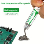 Resim Sn64.7Bi35Ag0.3 Gümüş Rengi Lehim Macunu - PCB, IC, Telefon Tamiri ve Kuyruk Takma İçin Uygun, Temizleme Gerektirmez 