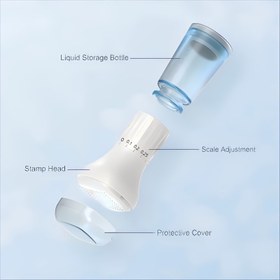 Resim Karakteristik Ayarlanabilir Sıvı Dağıtım Aracı - Elektriksiz/Pilsiz Cilt Bakım Aparatı, Yüz ve Vücut İçin, Tüm Cilt Tiplerine Uygun (Hassas, Kuru, Yağlı, Karışık) - Seyahat Dostu Makyaj & Temizleme Aracı, Kompakt Tasarım, Dayanıklı Yapı, Güzellik Tutkunları İçin 