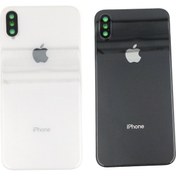 Resim İphone X Kamera Camlı Arka Kapak Batarya Pil Kapağı 