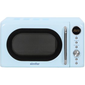 Resim Simfer Sk4606 Retro Mavi Dijital Mikrodalga Fırın 