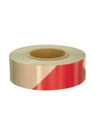 Resim Reflektör Kırmızı-beyaz Reflektif Bant 50mm X 46mt 