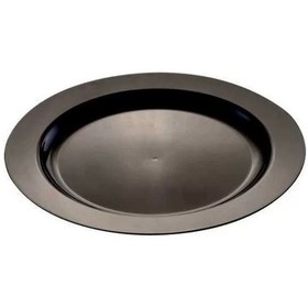 Resim Plastik Siyah Tabak 19 Cm - 10 Adet 