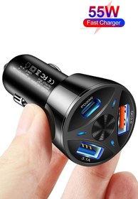 Resim ÖZ Araç Hızlı şarj 55w Uyumlu Çakmaklık Oto Araç Hızlı Telefon Şarj Aleti PD20W --3,1 A-- QC 3,0 