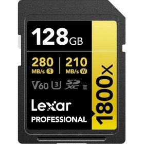 Resim Prof 128GB 1800X Sdxc Uhs-Iı 270MB/S Read 180MB/S Write C10 V60 U3 