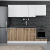 Resim Minar 220 Cm Mutfak Dolabı Beyaz Dore 220-D9 