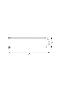 Resim Parmis 60 Cm U Tipi Kıvrık Benmari Rezistansı | 2000W 220V CRNI 