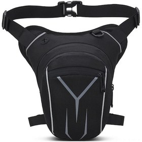 Resim Motosiklet Bacak Çantası Erkek Sırtlı Mesh klıf 3 Çekmeceli Su Geçirmez Fantezi Aksesuar Cep Telefonu Anahtar Taşıma Siyah Siyah 