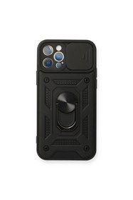 Resim artlab Art İphone 12 Pro Kılıf Pars Lens Yüzüklü Silikon - Siyah Lab 