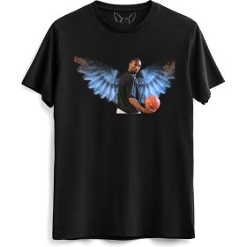 Resim Alfa Tshirt Kobe Bryant Resimli Baskılı Çocuk Siyah Tshirt 