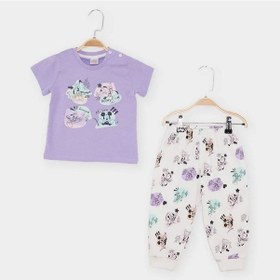 Resim Çimpa Minnie Bebe Pijama Takımı 21789 Lila 