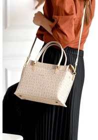 Resim Just Polo Kadın Monogram Baskılı Yeni Sezon El Ve Omuz Çantası 232031mh Taş 