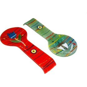 Resim Cam Kaşıklık Kirli Cam Mutfak Kaşıklık El Yapımı Cam Mutfak 22 CM 