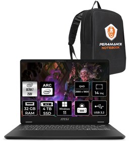 Resim MSI Prestige 14 AI+ Evo Ultra 7 258V 32GB 4TB SSD 14\ OLED 2.8K W11P Notebook & PER4 ÇANTA 
