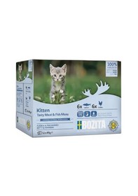 Resim Bozita Yavru Kedi İçin Sos İçinde Balık Ve Tavuk Etli Kedi Konservesi Multibox 12x85 Gr 