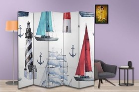 Resim Deniz Tasarımlı Oda Bölücü Paravan 180 x 200 cm 