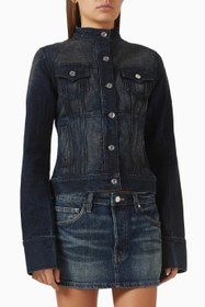 Resim Arabella Trucker Denim Ceket, Modern Tasarımlı Kadın Trucker Ceketi - Açık Lacivert / S 