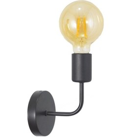 Resim Rustik Retro Modern Model Şık Siyah Aplik Camsız 