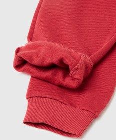 Resim United Colors of Benetton Erkek Çocuk Bordo Arka Cebi Logo İşlemeli Beli Lastikli Eşofman Altı 