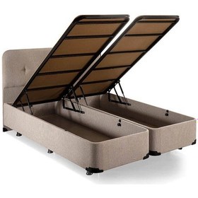 Resim Nironyatak Luna Baza Ve Başlık Seti - 180X200 Cm Çift Kişilik Sandıklı Kumaş 