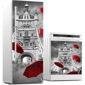 Resim ve Bulaşık Makinası Beyaz Eşya Sticker Kaplama England 