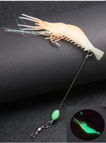 Resim Eagenset Fosforlu Glow Silikon Karides Yapay Yem Turuncu 