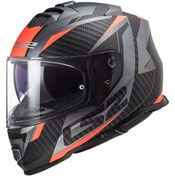 Resim Mat Tıtanıum-turuncu Storm 2 Racer Kask 2 Cam 