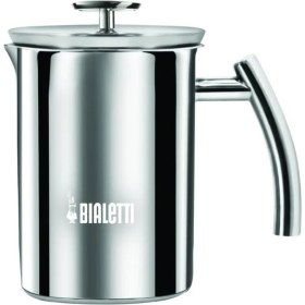 Resim Paslanmaz Çelik Süt Köpürtücü 330ML, Çift Diskli Çırpıcı, Renkli Tasarım 