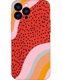 Resim mooodcase Iphone 13 Pro Uyumlu Çikolatalı Çilekler Desenli Kamera Lens Korumalı Darbe Emici Silikonlu Lansman 