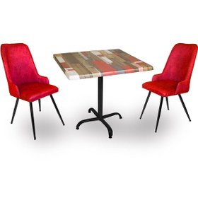 Resim Beymobilya Indigo Werzalit Kare - Çırağan 2Li Masa Takımı (60X60) (520891974) 