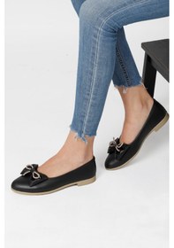 Resim Kadın Trend Günlük Babet Hafif Rahat Fiyonklu Ev Ve Ofis Ayakkabı 