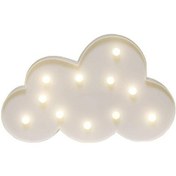 Resim Kızlar İçin Pille Çalışan Led Bulut Gece Lambası - Parti Malzemeleri Beyaz Çok Renkli 