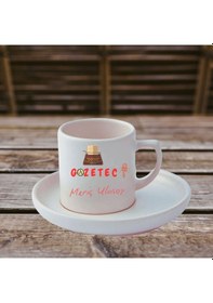 Resim Gaztecilere Özel İsimli Türk Kahve Fincanı Ve Altı 3436-10 Beyaz 