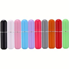 Resim 10 Adet Satılır 5ml Taşınabilir Mini Parfüm Dağıtıcı, Yeniden Doldurulabilir, Spreyli Makyaj Kabı, Hediye Olarak Verilebilir Uniseks Model 