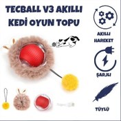 Resim TecBall v3 Tüylü Şarjlı Kedi Oyuncağı 