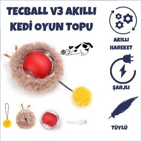 Resim TecBall v3 Tüylü Şarjlı Kedi Oyuncağı 