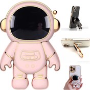 Resim Gpack Universal Her Modelle Uyumlu Standlı Astronot Ring Pembe 