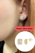 Resim Hepimitu Altın Baget Küpe 